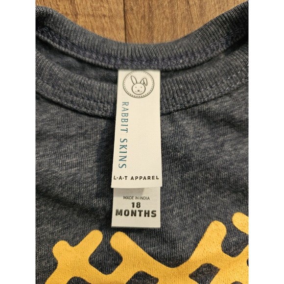 Chik Fil A Waffle Fry Baby Bodysuit Size 18M Blue Waffle Fry Heart Short Sleeve - Picture 2 of 7